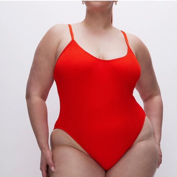 NWT GOOD AMERICAN
ALWAYS FITS ONE-PIECE SWIMSUIT Poppy Red - Picture 1 of 6